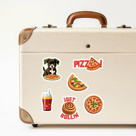 Cute Pizza Älskare Stickers - Anpassa det! Klistermärken