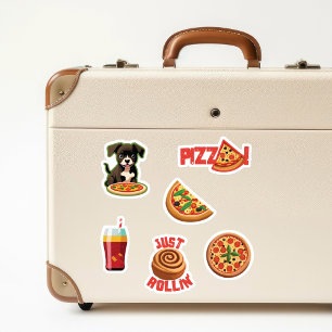 Cute Pizza Älskare Stickers - Anpassa det! Klistermärken
