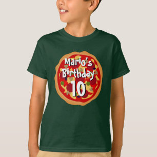 Cute pizza Födelsedagsfest t shirt för barn