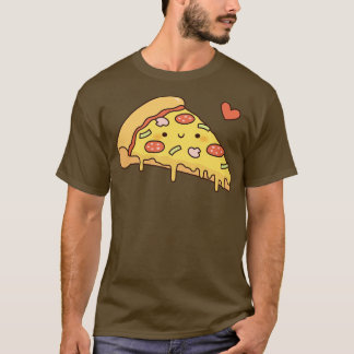 Cute Pizza Kärlek Doodle T Shirt