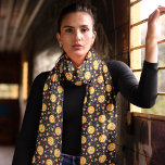 Cute Pizza Mönster Chiffon<br><div class="desc">Cute Pizza Mönster Chiffon Scarf</div>