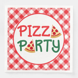 Cute pizza party ord pappersservett