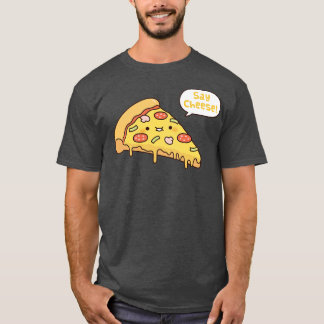 Cute Pizza Slice säger Cheese Funny T Shirt