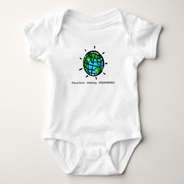 Cute Planet EARTH-Baby-miljöaktivisten T Shirt (Framsida)