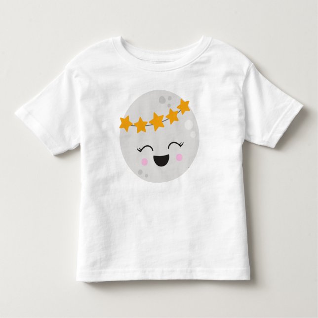 Cute Planet, Kawaii Planet, Stars, Space, Cosmos T Shirt (Framsida)
