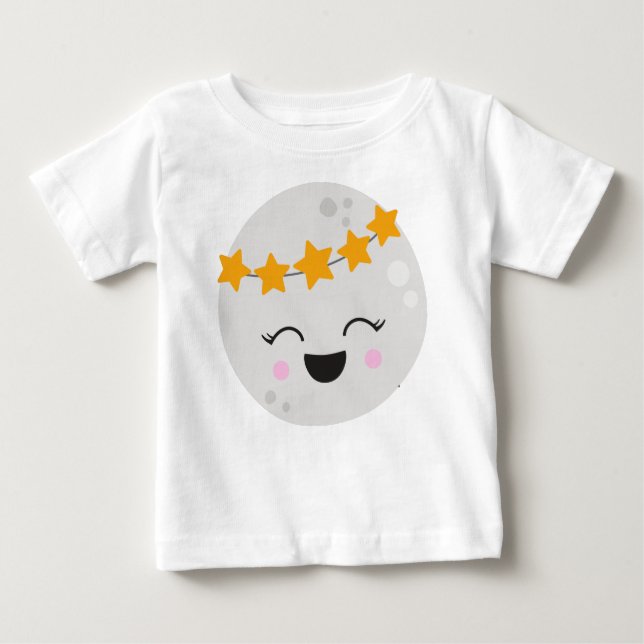 Cute Planet, Kawaii Planet, Stars, Space, Cosmos T Shirt (Framsida)