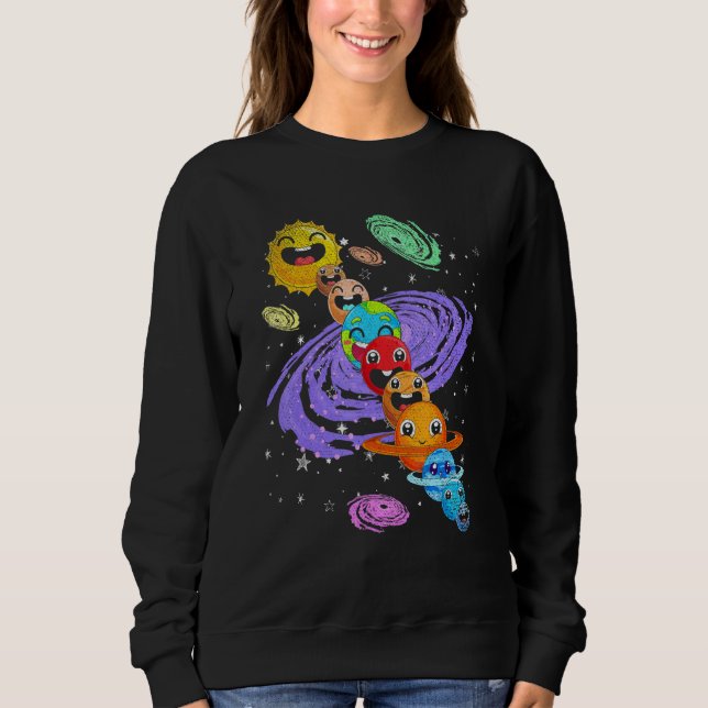 Cute Planets Astronomer Science Rymden Astron T Shirt (Framsida)