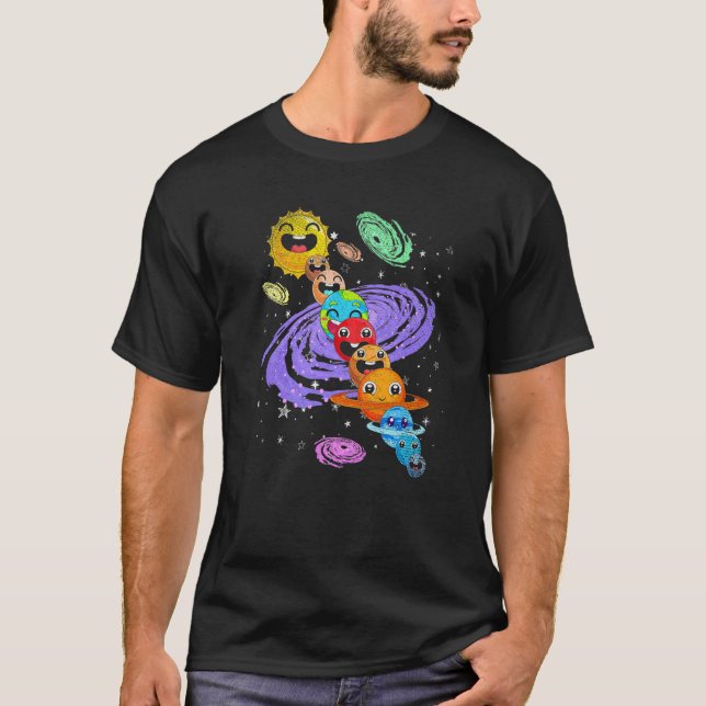 Cute Planets Astronomer Science Rymden Astron T Shirt (Framsida)