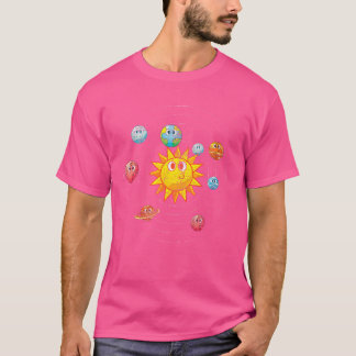 Cute Planets Earth Astronomer Science Rymden T Shirt