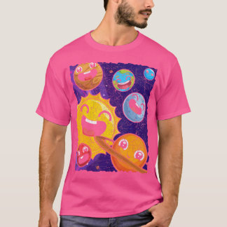 Cute Planets Galaxy Astronomer Science Universe T Shirt