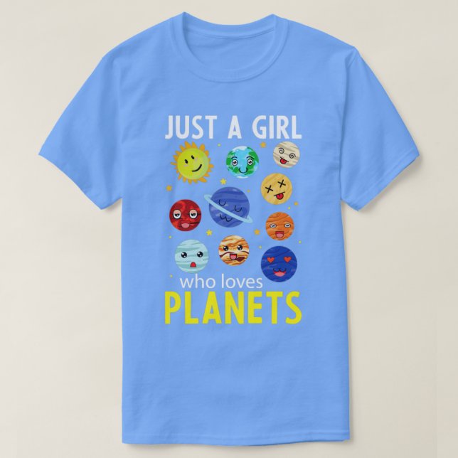 Cute Planets Girls Space Solar System Astronomy T Shirt (Design framsida)