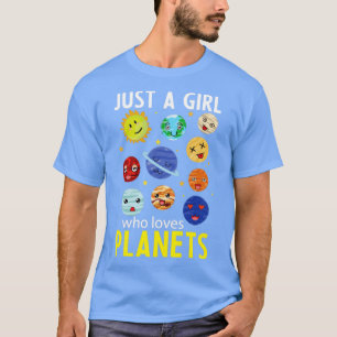 Cute Planets Girls Space Solar System Astronomy T Shirt