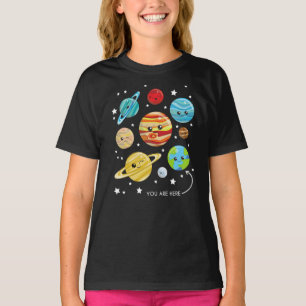 Cute Planets, Kawaii Planets, Space, Cosmos, Stars T Shirt