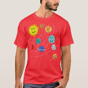 Cute Planets Science Solar System Space Astronomy T Shirt