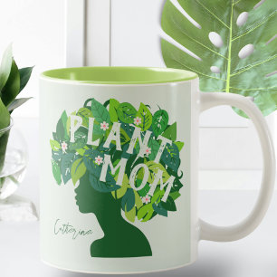 Cute Plant Mamma Personlig Plant Älskare Två-Tonad Mugg