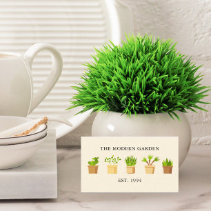 Cute Plant Nursery Succulent Botany Boutique Store Visitkort
