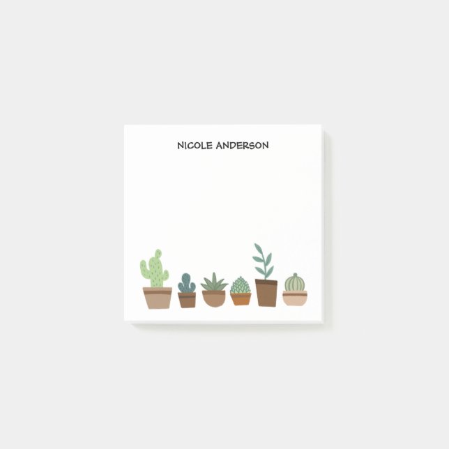 Cute Plants and Succulations Post-it Block (Framsida)
