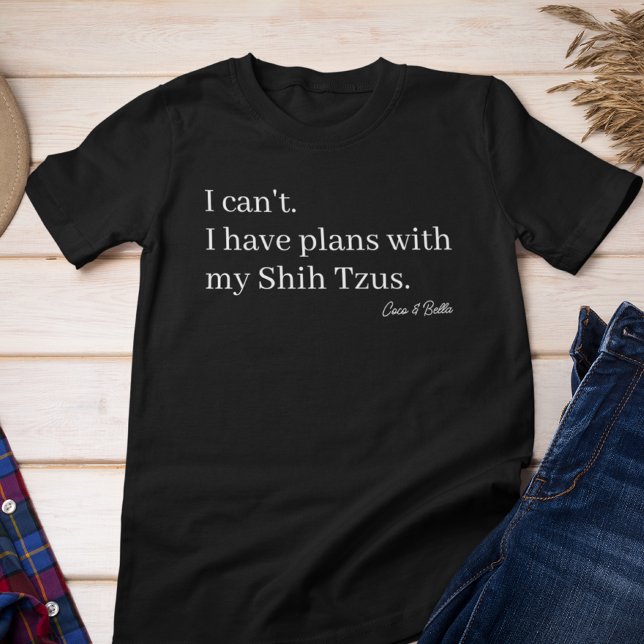 Cute Plards with My Shih Tzu Hund Mamma T Shirt (Skapare uppladdad)