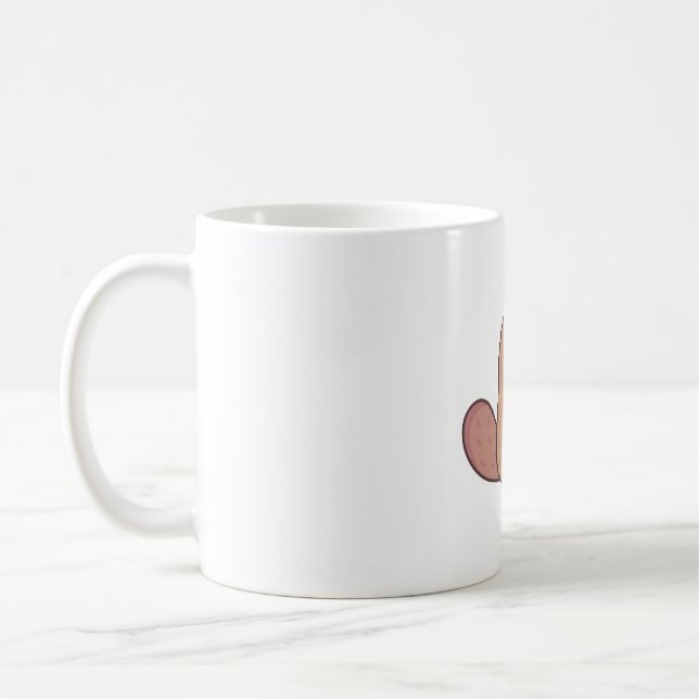 Cute Platypus Kärlek dricker Bubble Tea Kaffemugg (Vänster)
