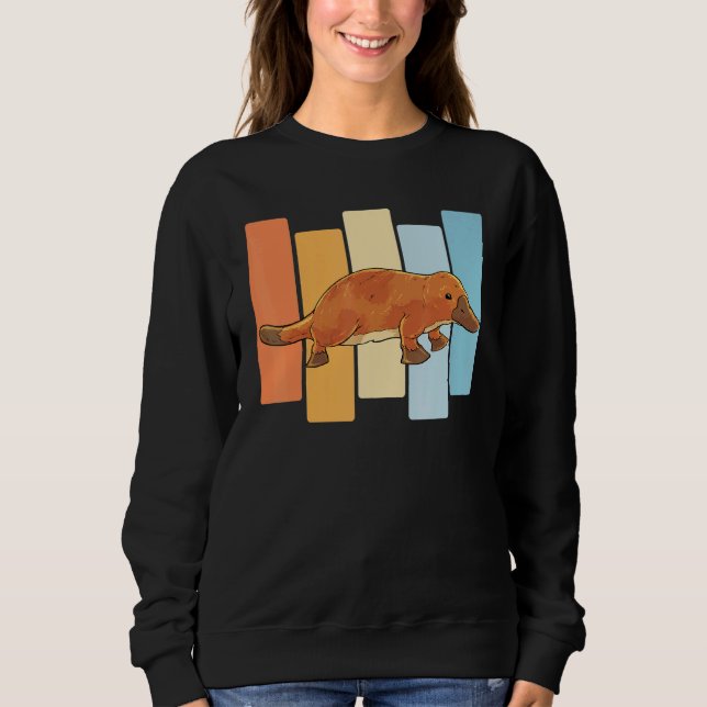 Cute Platypus Outback Animal Retro Aussie Austral T Shirt (Framsida)