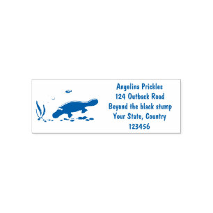 Cute platypus simmande tecknad självfärgande stämpel