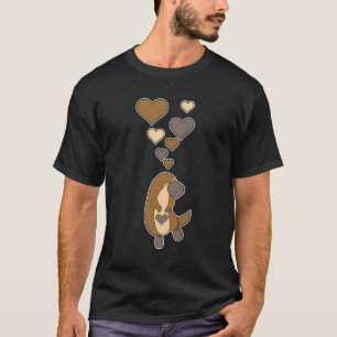 Cute Platypus with Hearts I Kärlek Platypuses T Shirt