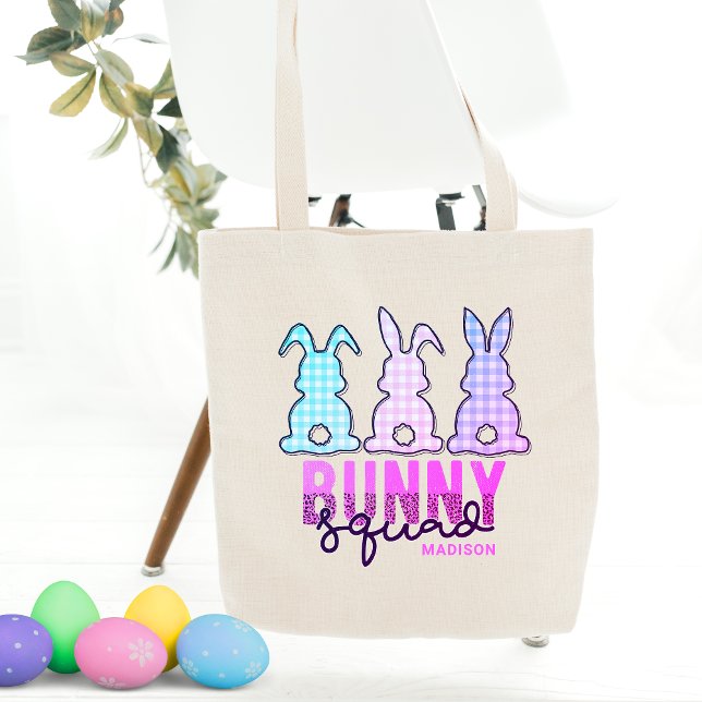 Cute Play Bunny Squad Rabbit Personlig Tygkasse (Skapare uppladdad)