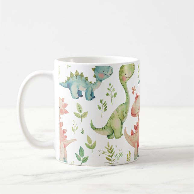 Cute play dinosaurs kaffemugg (Vänster)