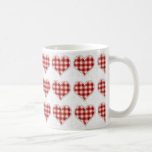 Cute Play Red Hearts Dotty Mönster Kaffemugg