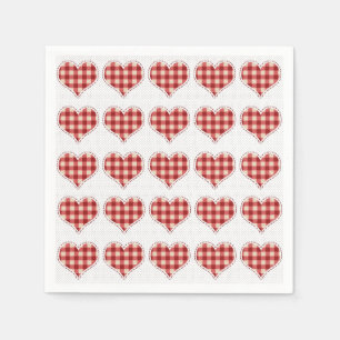Cute Play Red Hearts Dotty Mönster Pappersservett