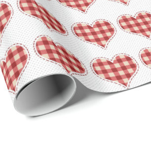 Cute Play Red Hearts Dotty Mönster Presentpapper