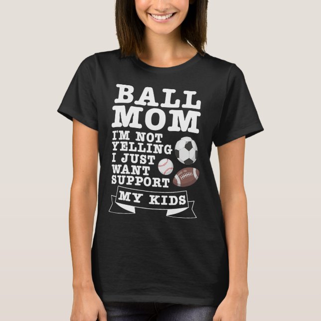 Cute Play T-Boll Women Gift Tee-boll i Mamma T Shirt (Framsida)
