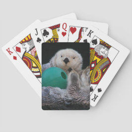 Cute Players Sea Otters Spelkort