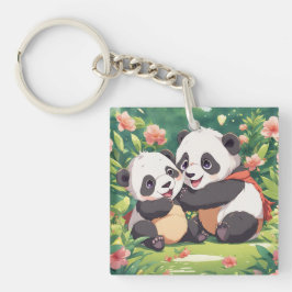 Cute Playful Little Pandas - Anime Stil