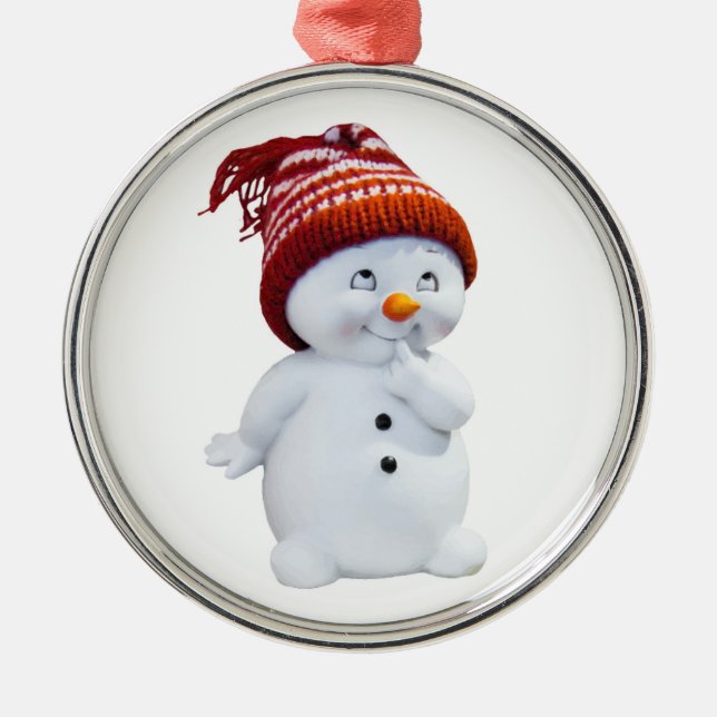 CUTE PLAYFUL SNÖGUBBE JULGRANSPRYDNAD METALL (Framsidan)