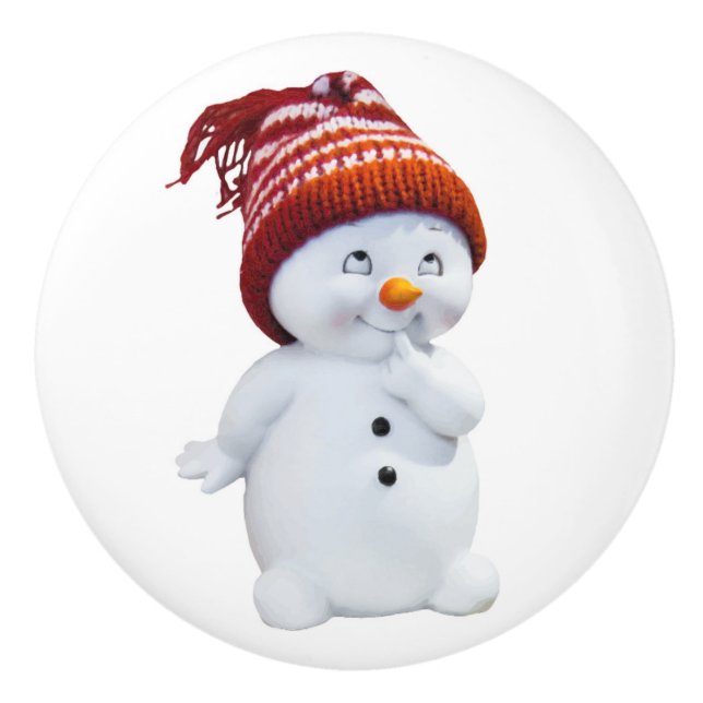 CUTE PLAYFUL SNÖGUBBE KNOPP (Framsidan)