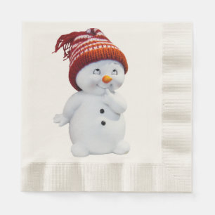 CUTE PLAYFUL SNÖGUBBE PAPPERSSERVETT