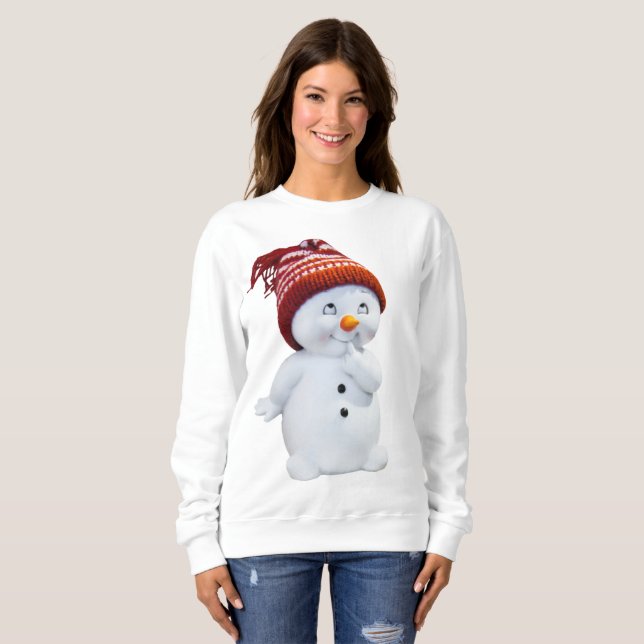 CUTE PLAYFUL SNÖGUBBE T SHIRT (Hel framsida)
