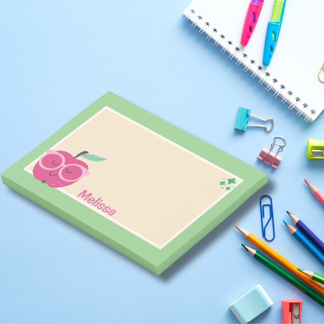 Cute Playfull Apple Notes Post-it Block (Skapare uppladdad)