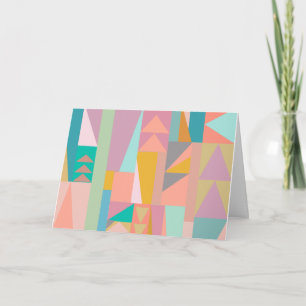 Cute Playof Färg Modern Geometric Shapes Mönster Kort