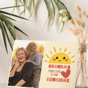 Cute Playof Gult Kärlek Grandma Mors dag Kort