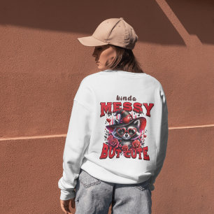 Cute & Playof Raccoon roligt Sweatshirt T Shirt