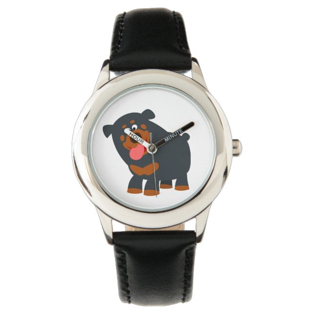 Cute Playof Tecknad Rottweiler Watch Armbandsur (Framsida)