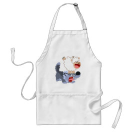 Cute Playof Tecknad Sheep and Varg Apron Förkläde
