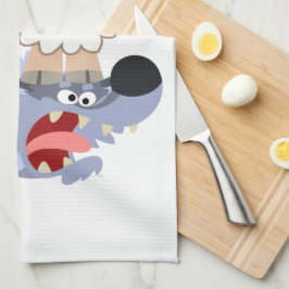 Cute Playof Tecknad Sheep and Varg Kitchen Towel Kökshandduk
