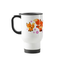 Cute PlayTecknad Foxes (matning av matriser), mata