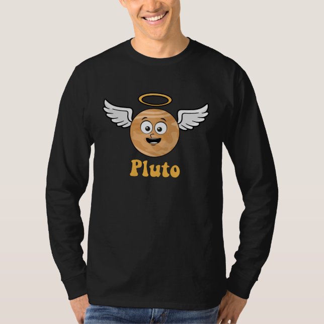 Cute Pluto Plane Boys Women Kids  Astronomy T Shirt (Framsida)