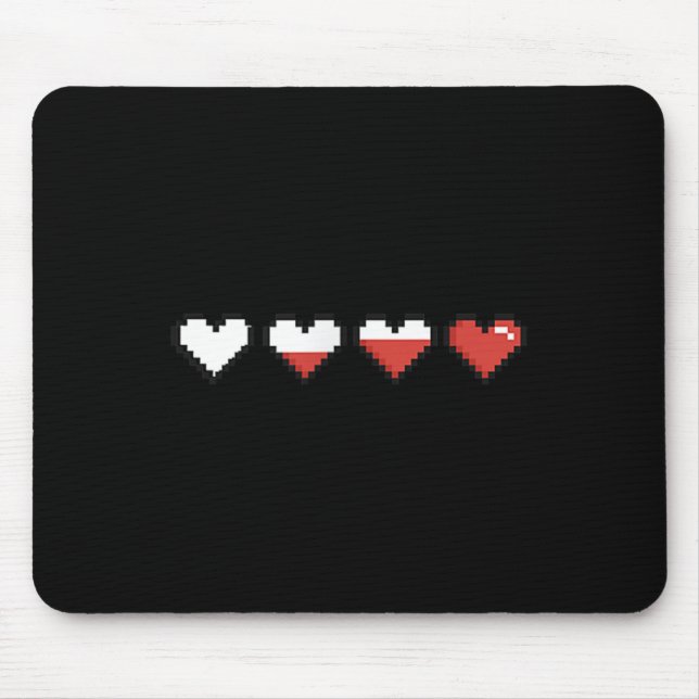 Cute Pocket Pixel Red Heart Valentine Day Musmatta (Framsidan)