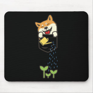 Cute Pocket Shiba Inu Shirt Hund älskare Plants Ga Musmatta
