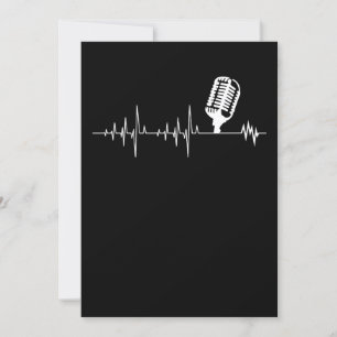 Cute Podcasting Heartslag för poddsändare Inbjudningar